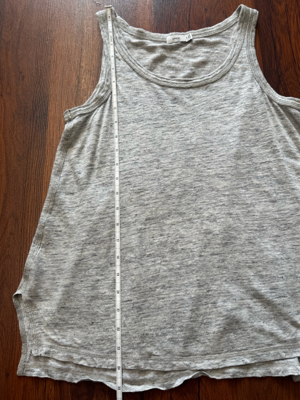 Vince. | Heathered Linen Swing Tank Top | Lightweight Sleeveless Top | XS - Picture 6 of 10